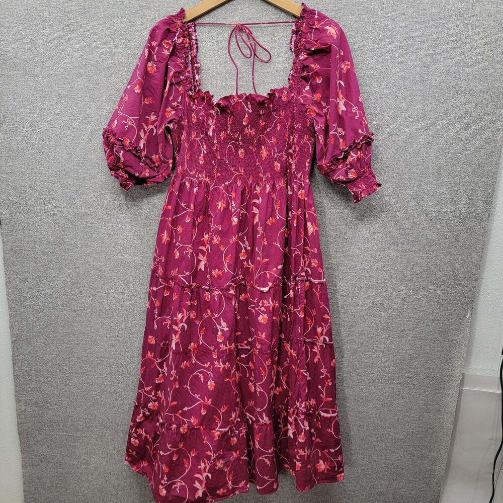 Hill House Pink Floral Mini Dress